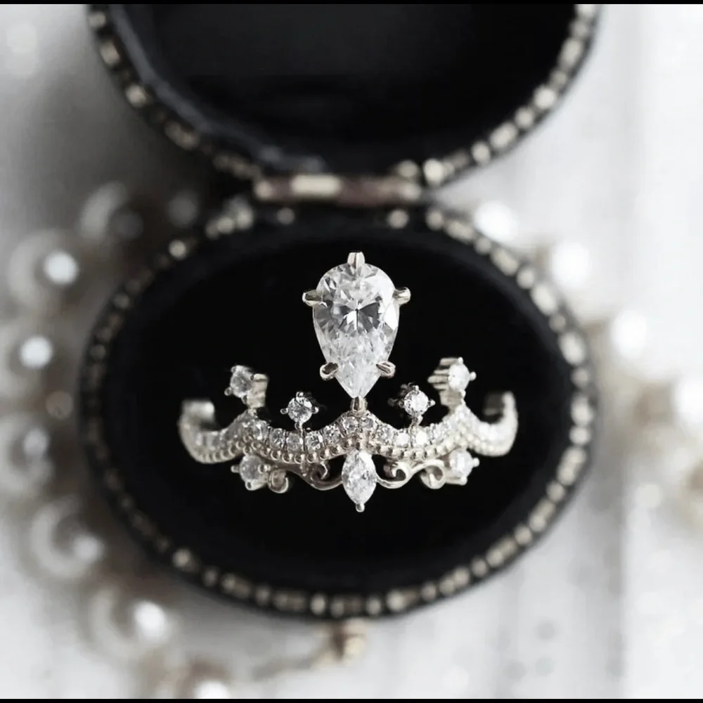 Silver Crown Statement Ring